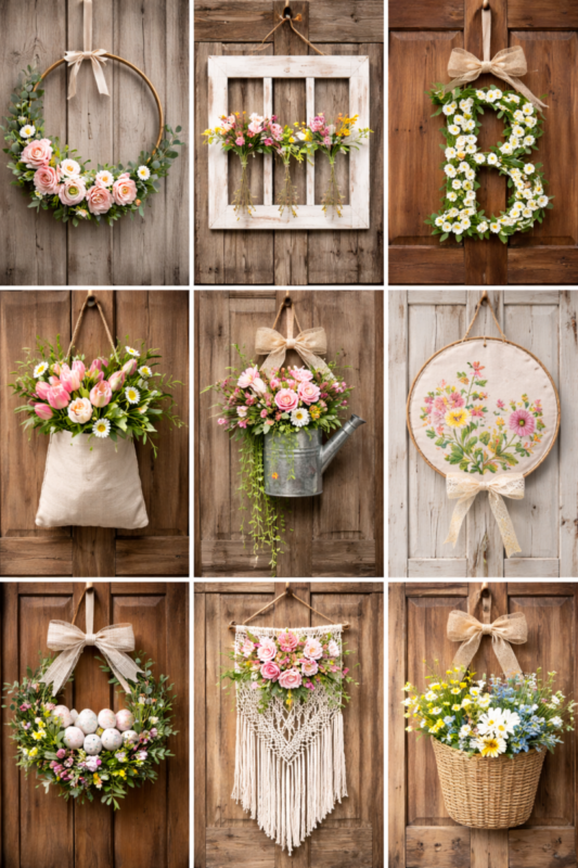 Ideas para colgar puertas en primavera: decoración fresca, creativa y fácil de hacer ideas para colgar puertas en primavera scaled