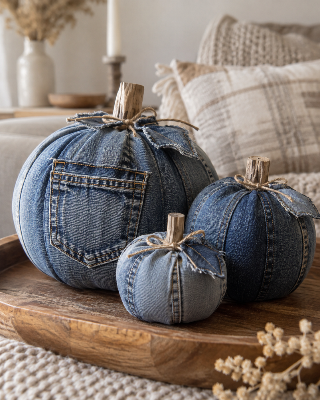 Ideas para hacer calabazas con tela de jeans o mezclilla Ideas para hacer calabazas con tela de jeans o mezclilla ideas para hacer calabazas con tela de jeans o mezclilla 1