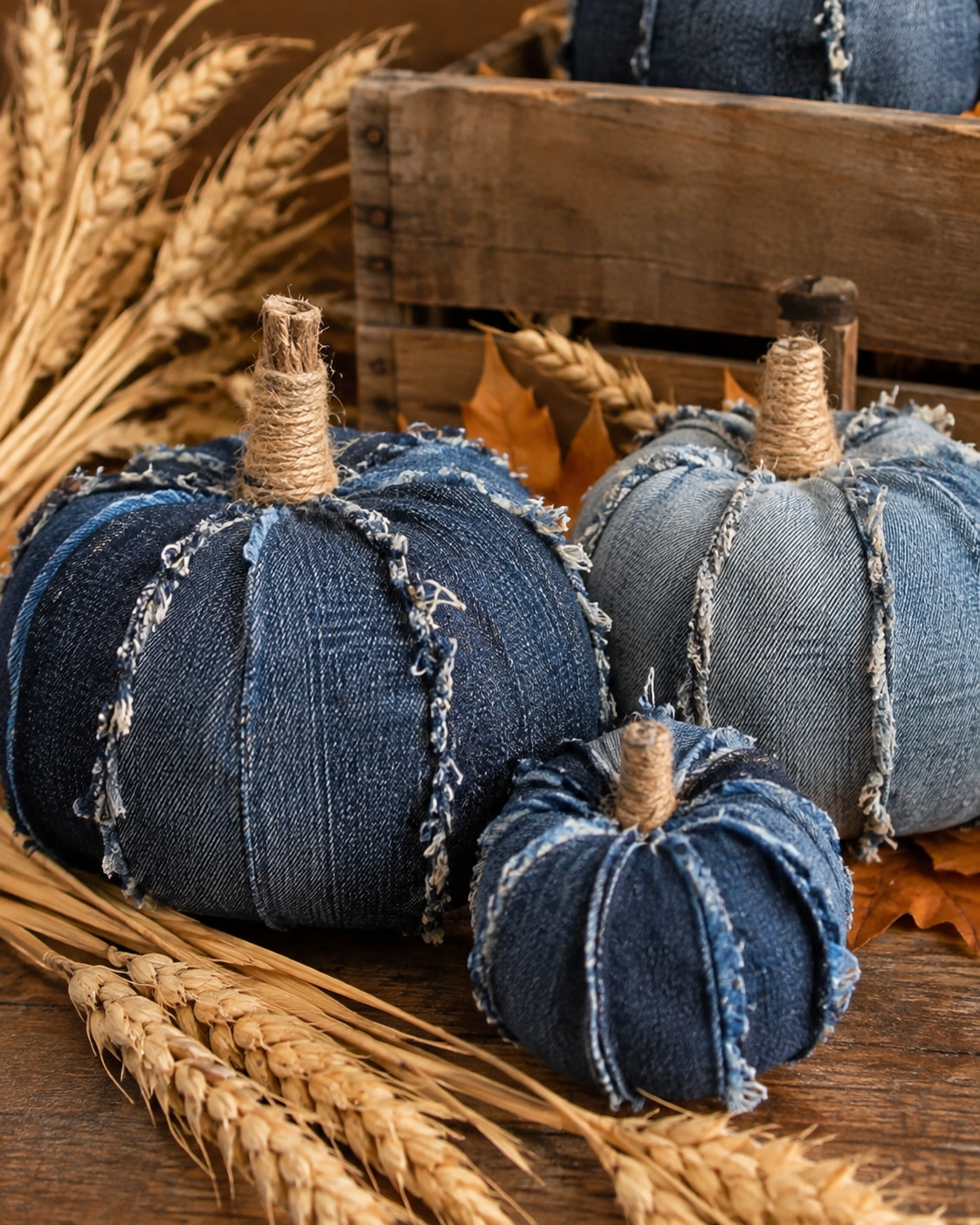 Ideas para hacer calabazas con tela de jeans o mezclilla Ideas para hacer calabazas con tela de jeans o mezclilla ideas para hacer calabazas con tela de jeans o mezclilla 2