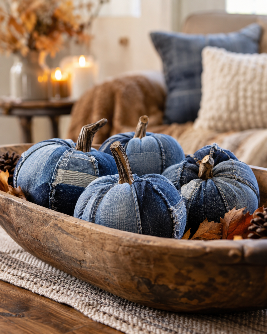 Ideas para hacer calabazas con tela de jeans o mezclilla Ideas para hacer calabazas con tela de jeans o mezclilla ideas para hacer calabazas con tela de jeans o mezclilla
