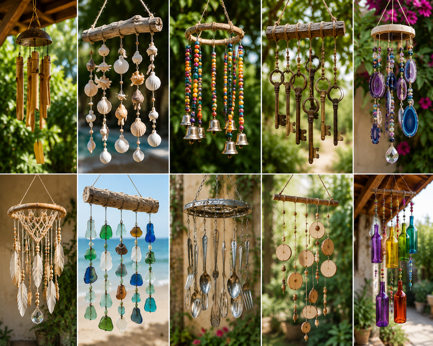 Ideas para hacer campanillas de viento con diferentes materiales: guía DIY creativa y decorativa Ideas para hacer campanillas de viento con diferentes materiales: guía DIY creativa y decorativa ideas para hacer campanillas de viento con diferentes materiales 8