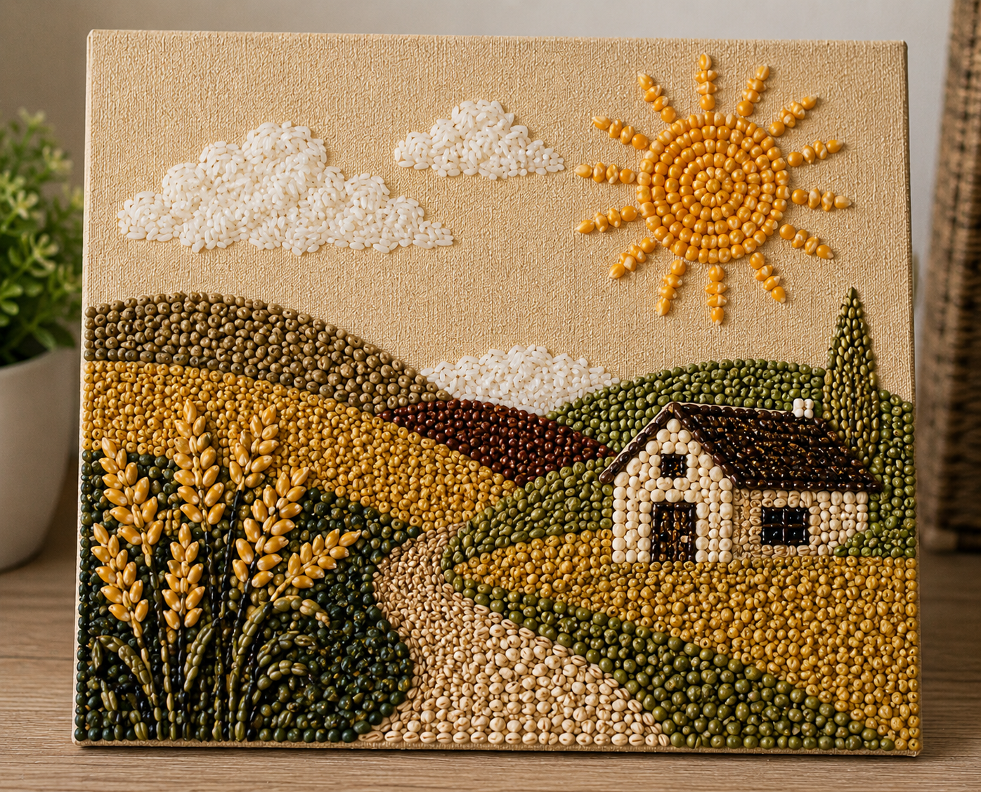 Ideas para Pinturas Hechas con Granos: Arte Texturizado, Fácil y Creativo Ideas para Pinturas Hechas con Granos: Arte Texturizado, Fácil y Creativo ideas para pinturas hechas con granos 6