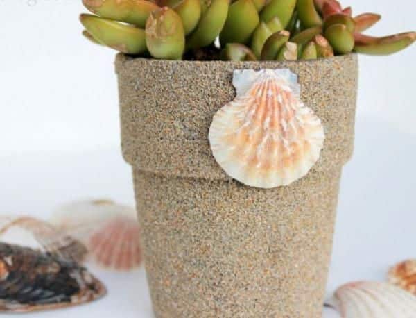 jarrones decorados con conchas marinas 8