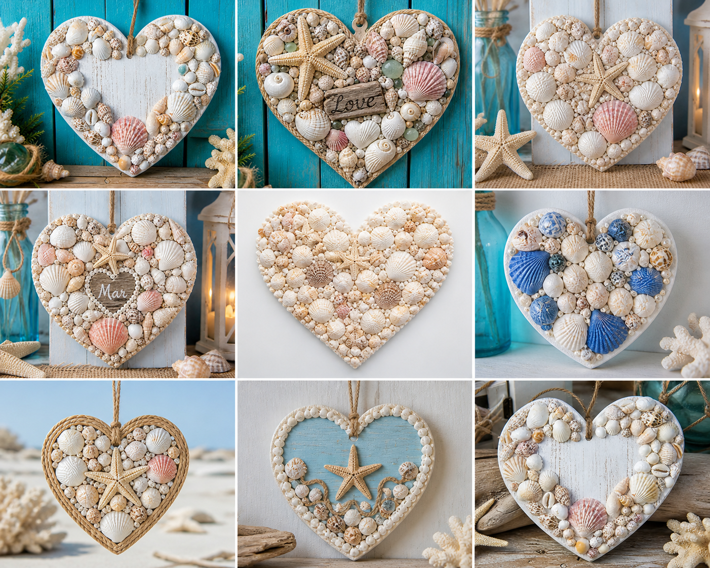 Lindos corazones con conchitas de mar: ideas artesanales para decorar, regalar y enamorar Lindos corazones con conchitas de mar: ideas artesanales para decorar, regalar y enamorar lindos corazones con conchitas de mar 1