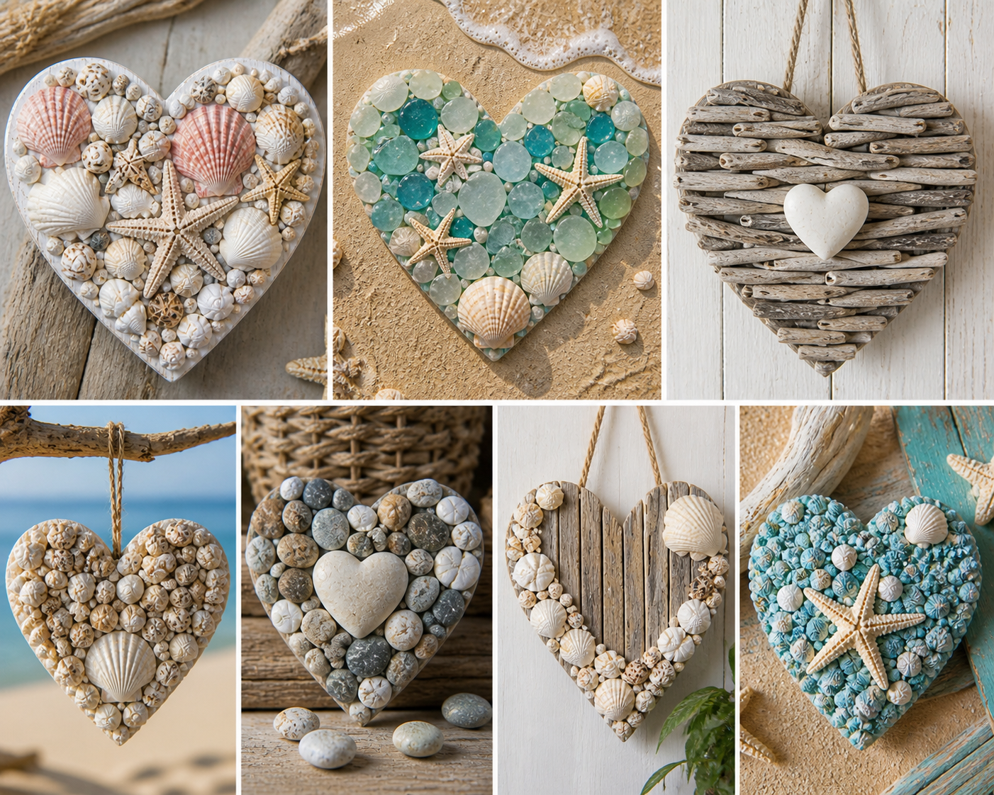 Lindos corazones con conchitas de mar: ideas artesanales para decorar, regalar y enamorar Lindos corazones con conchitas de mar: ideas artesanales para decorar, regalar y enamorar lindos corazones con conchitas de mar 8