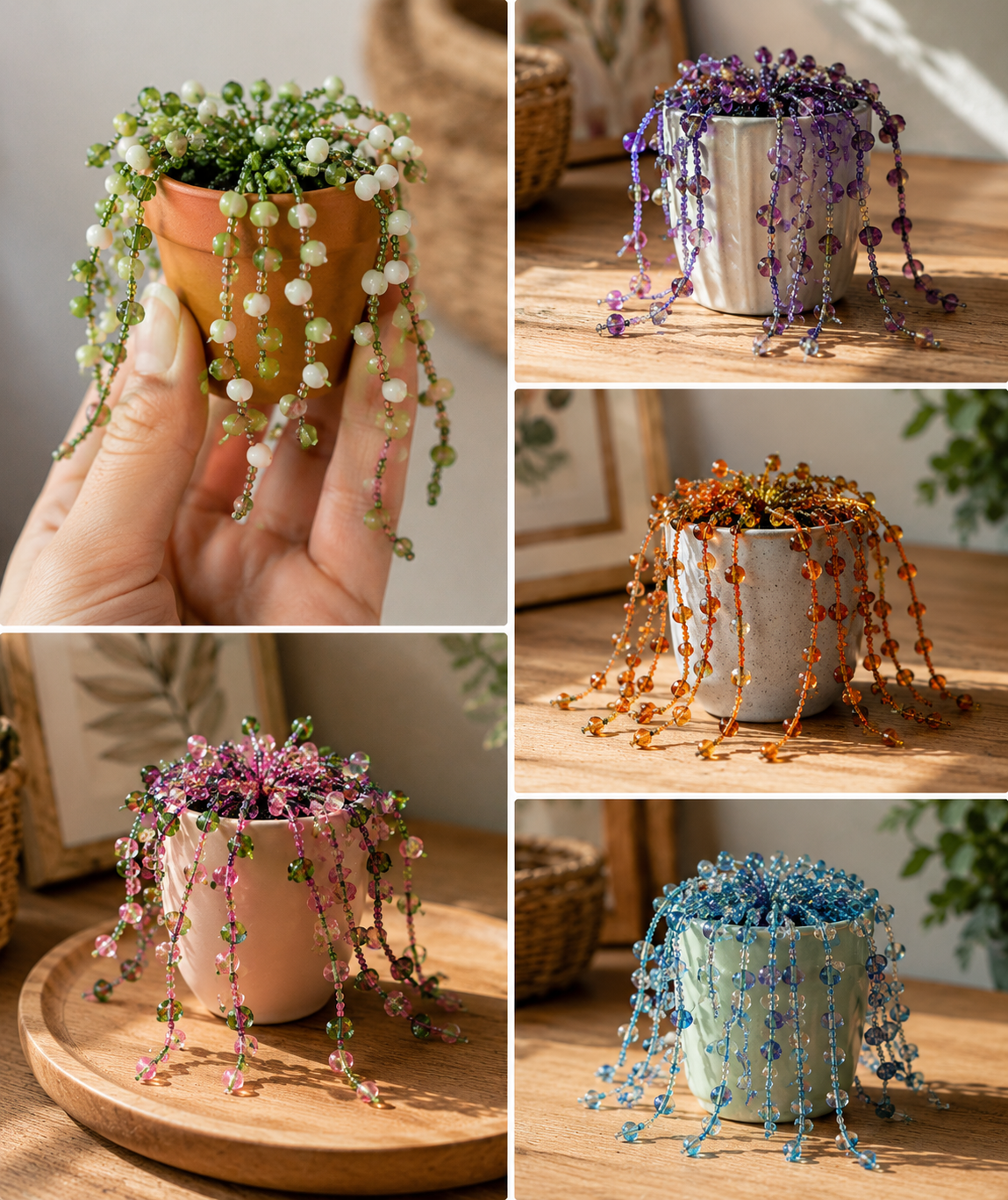 Macetas miniaturas con cuentas y bisutería: ideas encantadoras para crear pequeños jardines decorativos Macetas miniaturas con cuentas y bisutería: ideas encantadoras para crear pequeños jardines decorativos macetas miniaturas con cuentas y bisuteria 8