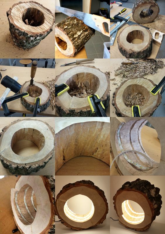 manualidades con troncos de madera 4