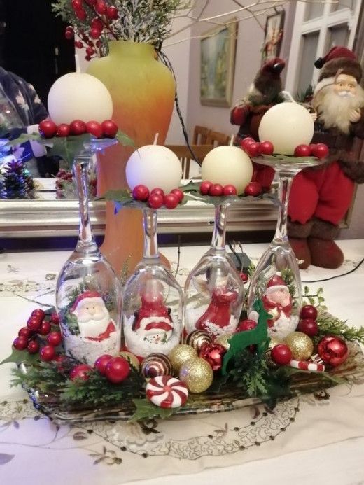 mesas navidenas decoradas con velas 9