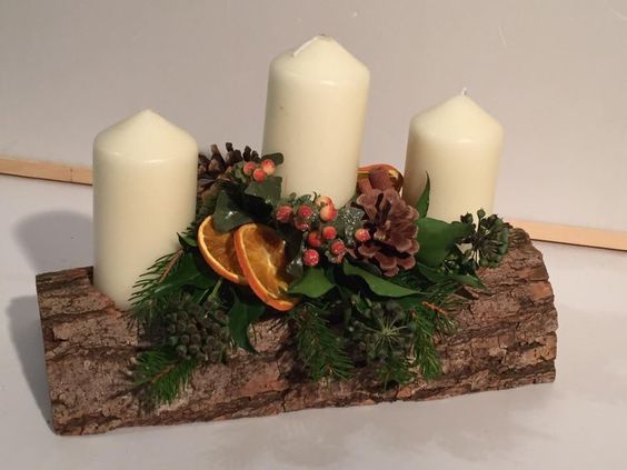 mesas navidenas decoradas con velas
