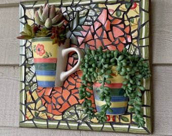 panel decorativo con mosaicos y tazas 4 1
