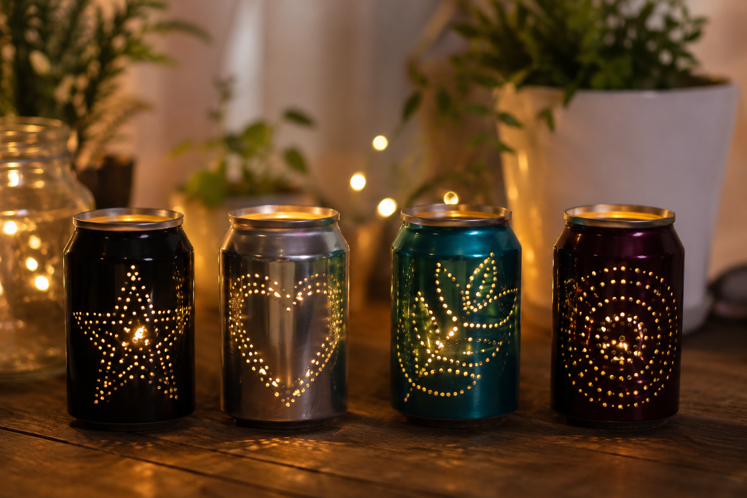 Portavelas hechos con latas de refresco o cerveza recicladas Portavelas hechos con latas de refresco o cerveza recicladas portavelas hechos con latas de refresco o cerveza recicladas 2