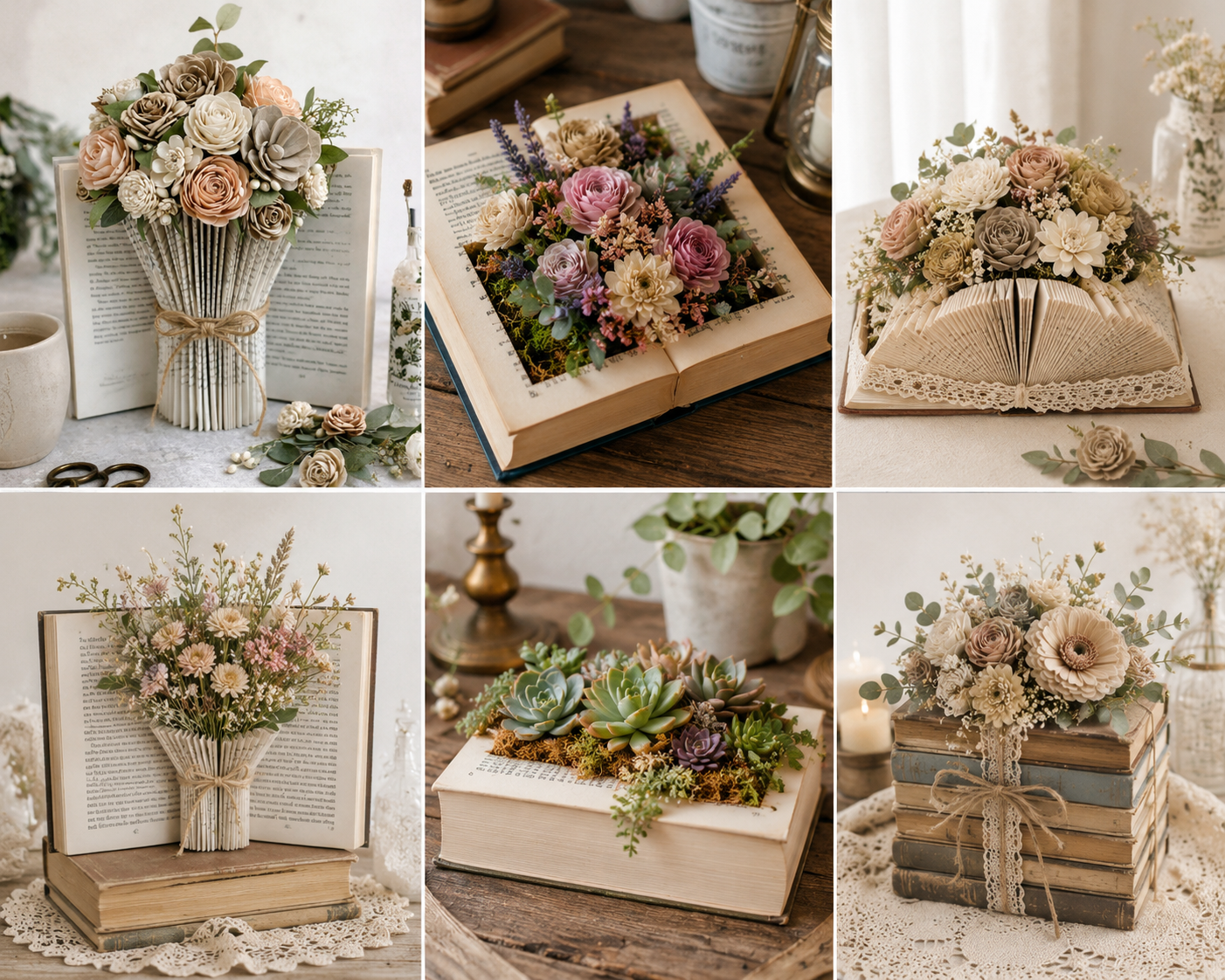 Transforma tus libros en arreglos florales únicos Transforma tus libros en arreglos florales únicos transforma tus libros en arreglos florales unicos 5