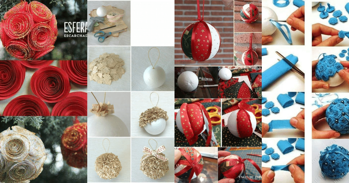 tutoriales para decorar bolas navidenas